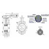 WAFER TİPİ 2 PARÇALI KELEBEK VANA PTFE / SS316